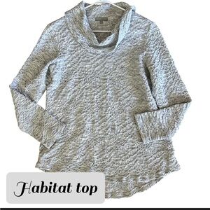 Habitat women’s Cowl neck top gray/white